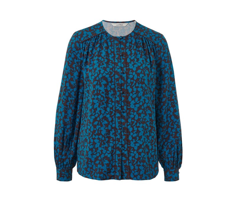Tchibo - Bluse mit Alloverprint - Damen - Gr. 44 - blau