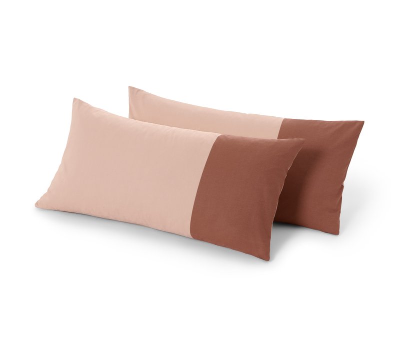 Tchibo - 2 Renforcé-Kopfkissenbezüge - rosa