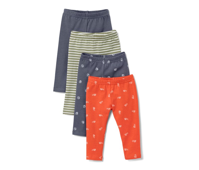 Tchibo - 4 Baby-und-Kleinkinder-Leggings - Gr. 98/104 - weiß/print
