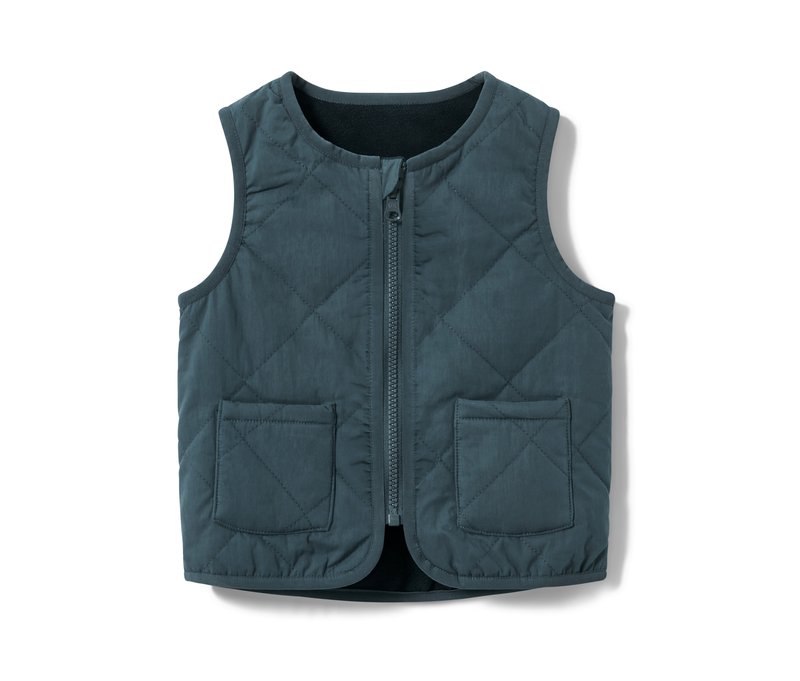 Tchibo - Kinder-Wendesteppweste - Herren - Gr. 110/116 - dunkelblau