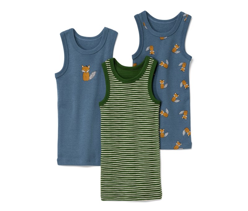 Tchibo - 3 Kleinkind-Unterhemden - Herren - Gr. 86/92 - weiß