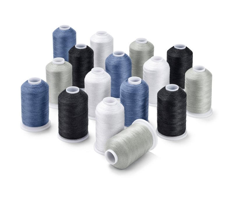 Tchibo - 16 Overlock-Garn-Spulen - dunkelblau