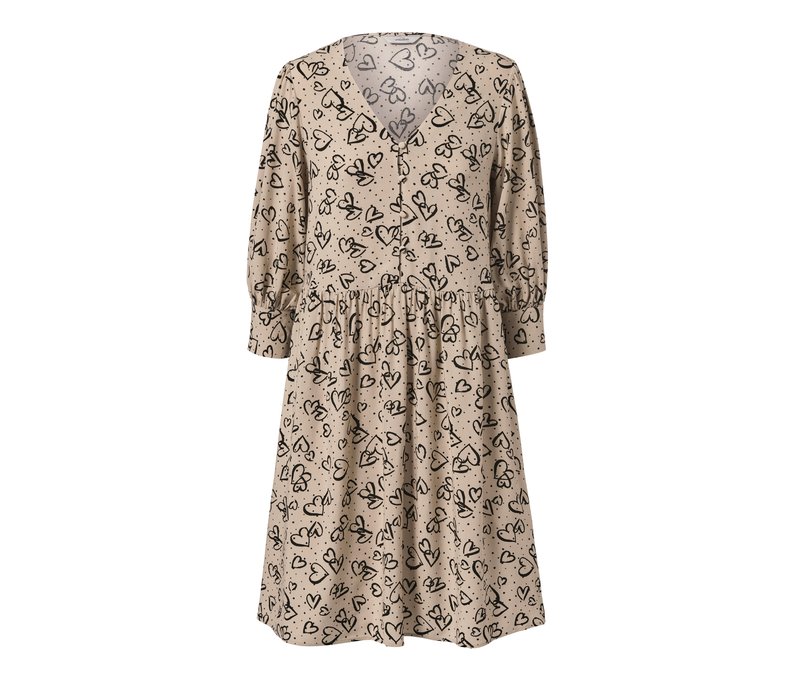 Tchibo - Kleid mit Print - Damen - Gr. 38 - schwarz