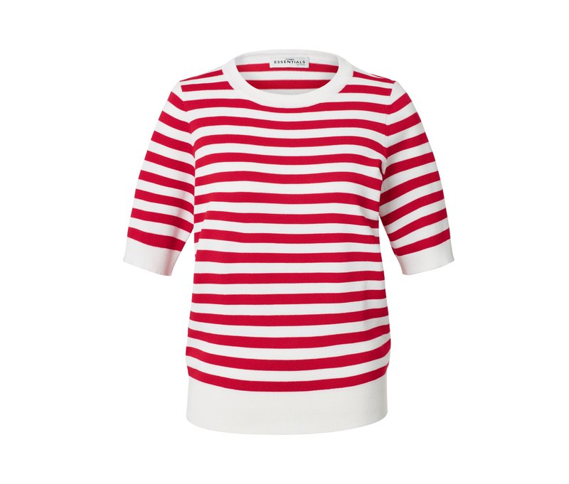Tchibo - Feinstrick-Pullover - Damen - Gr. L - weiß/gestreift