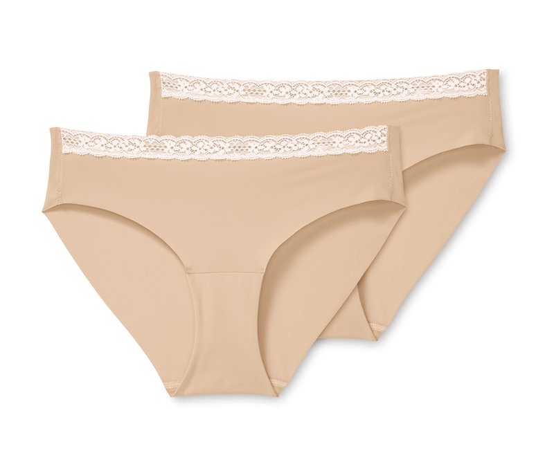 Tchibo - 2 Slips »Magic Cut« - Damen - Gr. XL - beige