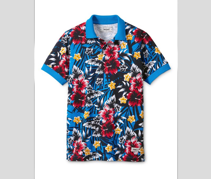 Tchibo - Poloshirt - Jungen - Gr. 170/176 - blau/print