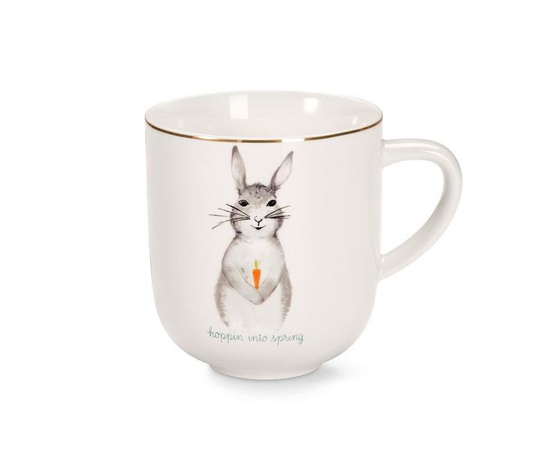 Tchibo - Jumbobecher mit Glanzgolddekor - weiß