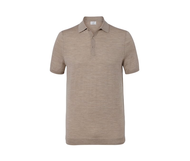 Tchibo - Merino-Poloshirt - Herren - Gr. L - beige