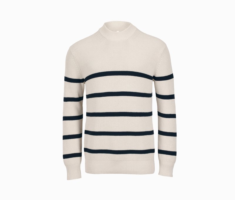 Tchibo - Strickpullover - Herren - Gr. XL - weiß/gestreift