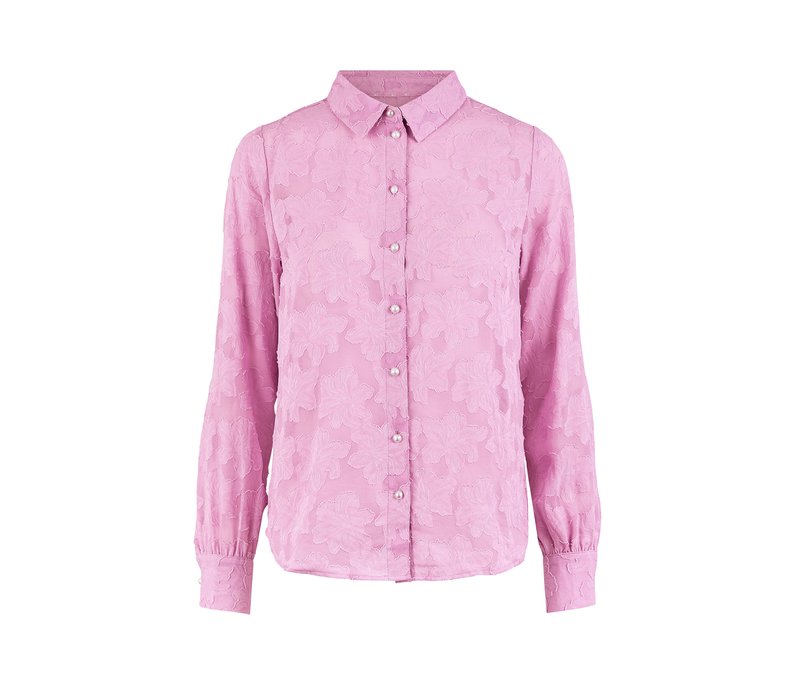 Tchibo - Hemdbluse mit Strukturmuster - Damen - Gr. 42 - lila