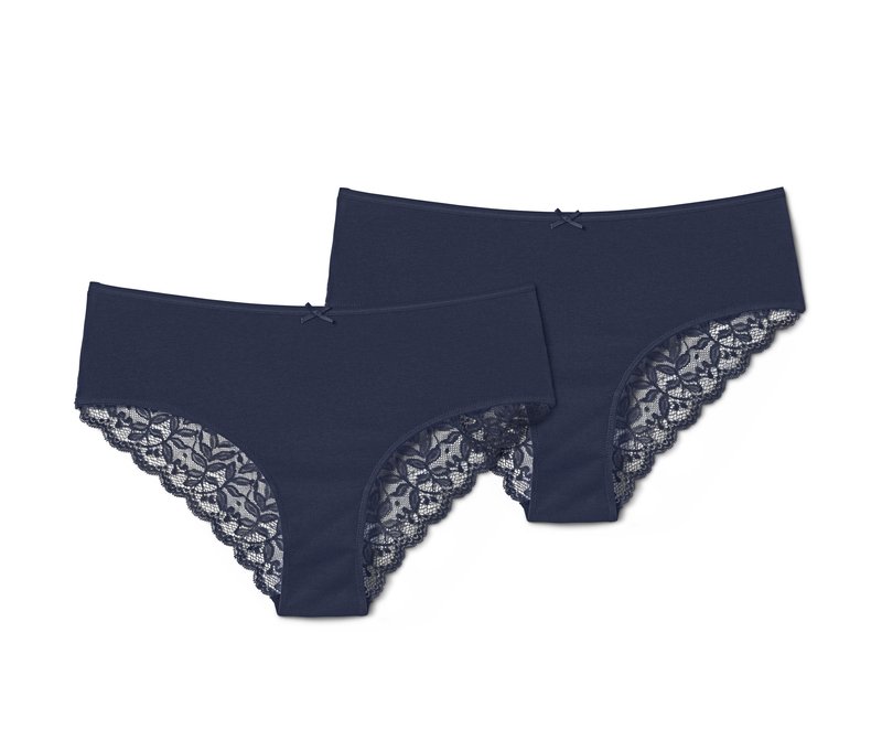 Tchibo - 2 Brazilslips - Damen - Gr. M - dunkelblau