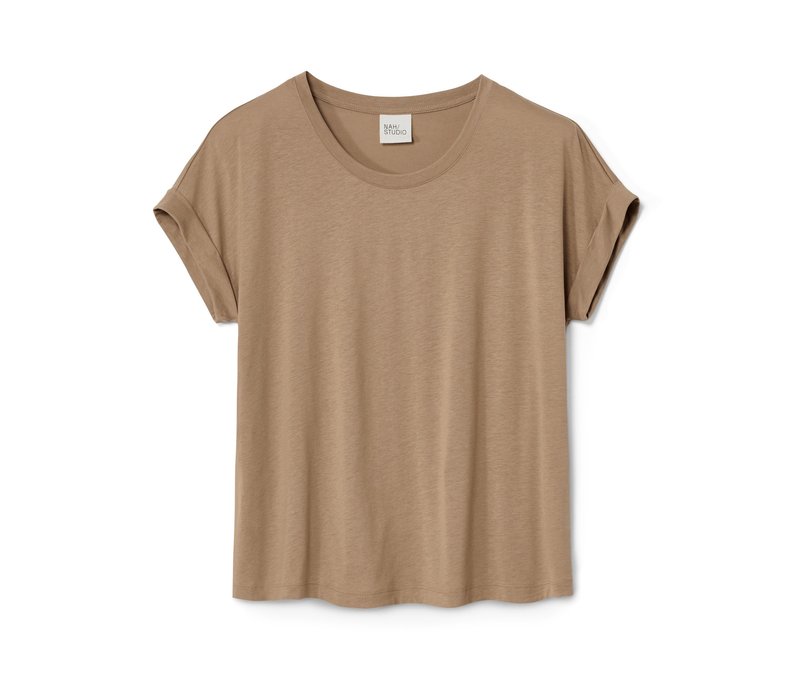 Nah/Studio T-Shirt - Refibra™ - Gr. XS - braun