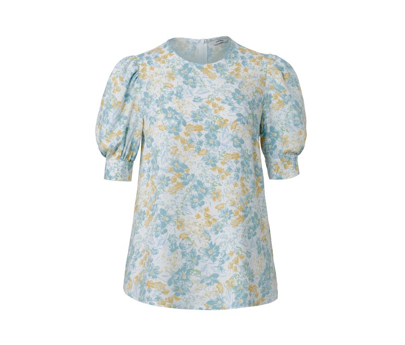 Tchibo - Florale Webbluse - Damen - Gr. 44 - mehrfarbig