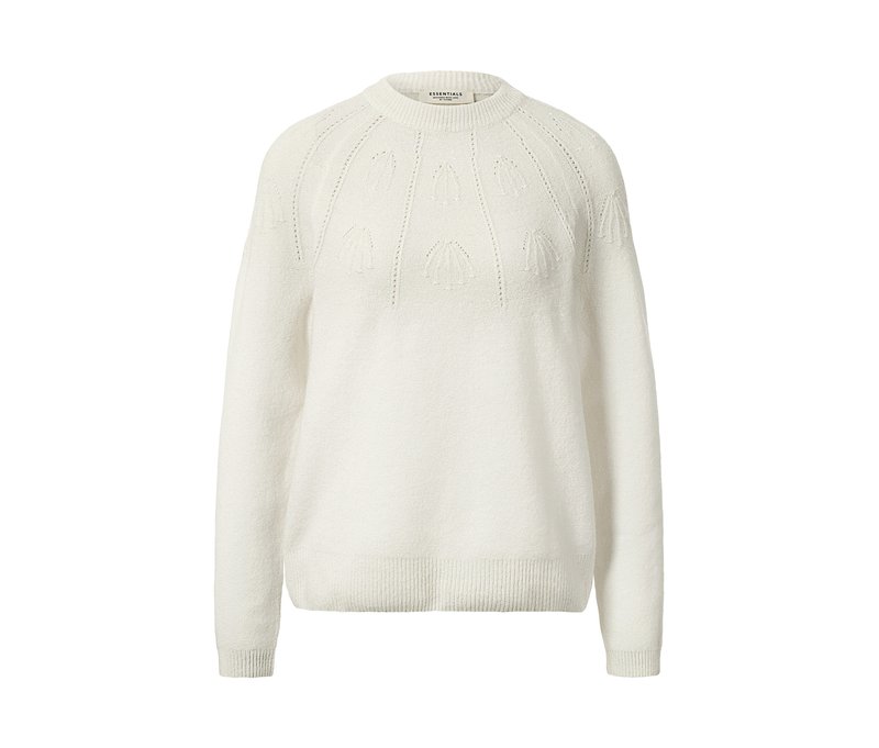 Tchibo - Strickpullover mit Wolle - Damen - Gr. XL - weiß