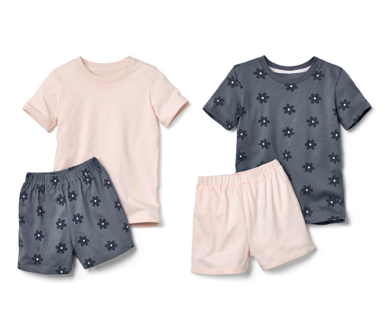 Tchibo - 2 Kleinkinder-Pyjamas - Gr. 134/140 - dunkelblau/print