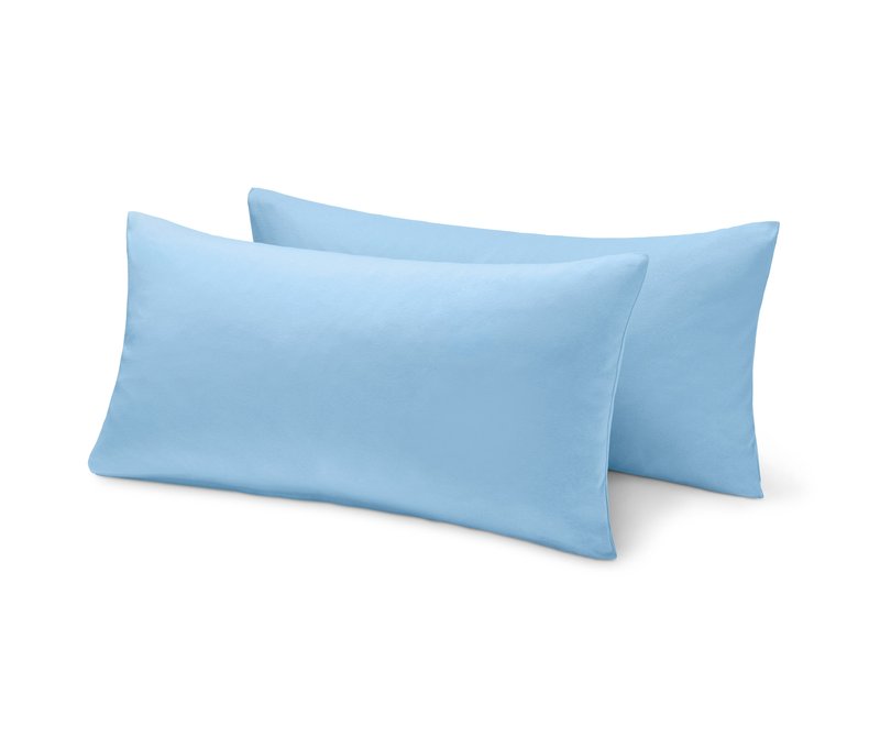 Tchibo - 2 Jersey-Kopfkissenbezüge - hellblau