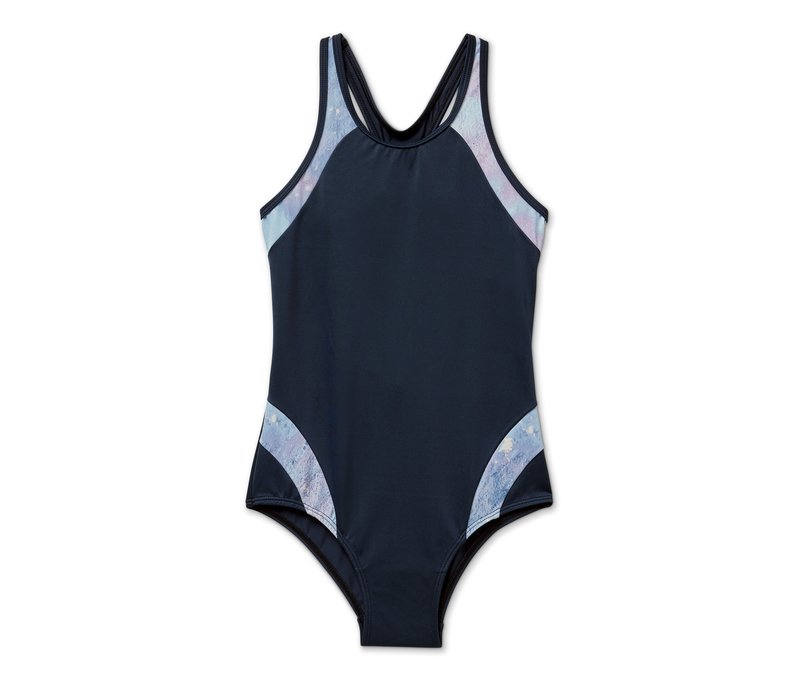 Tchibo - Kinder-Badeanzug - Mädchen - Gr. 146/152 - dunkelblau