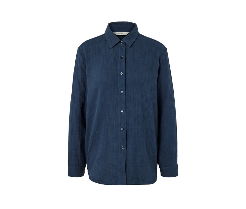 Tchibo - Musselin-Bluse - Damen - Gr. 40 - dunkelblau