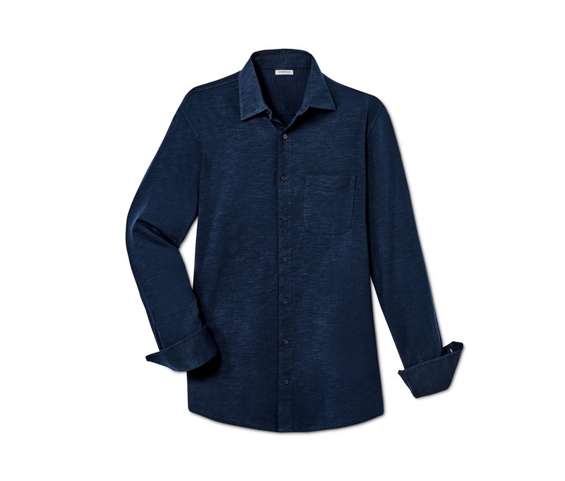 Tchibo - Jersey-Hemd - Herren - Gr. M - dunkelblau