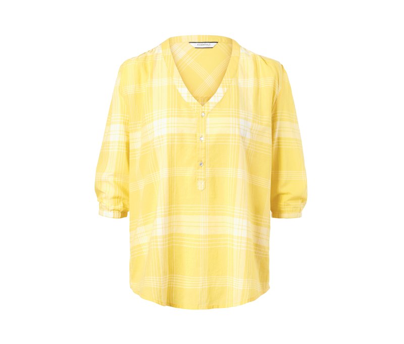 Tchibo - Karierte Webbluse - Damen - Gr. 48 - weiß/kariert