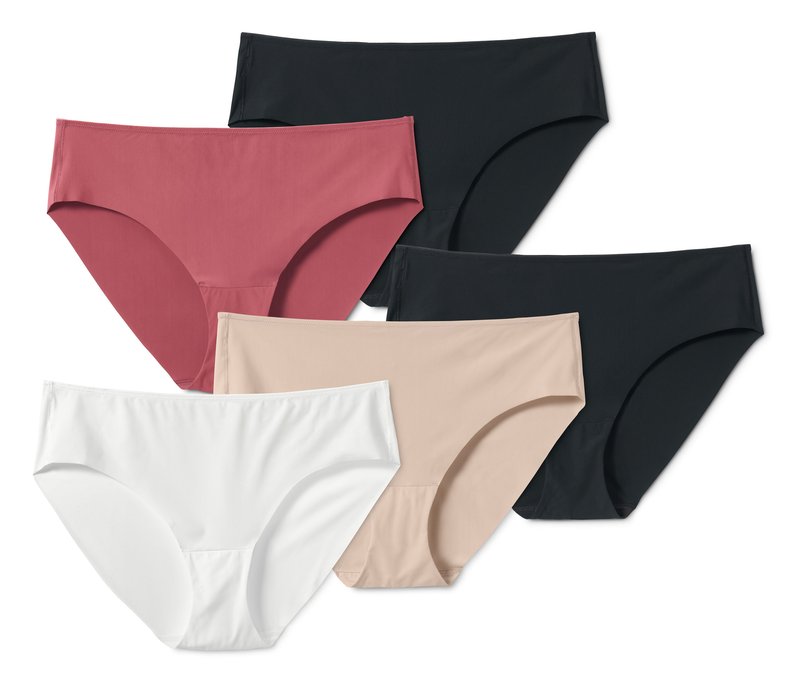 Tchibo - 5 Magic-Cut-Slips - Damen - Gr. L - schwarz