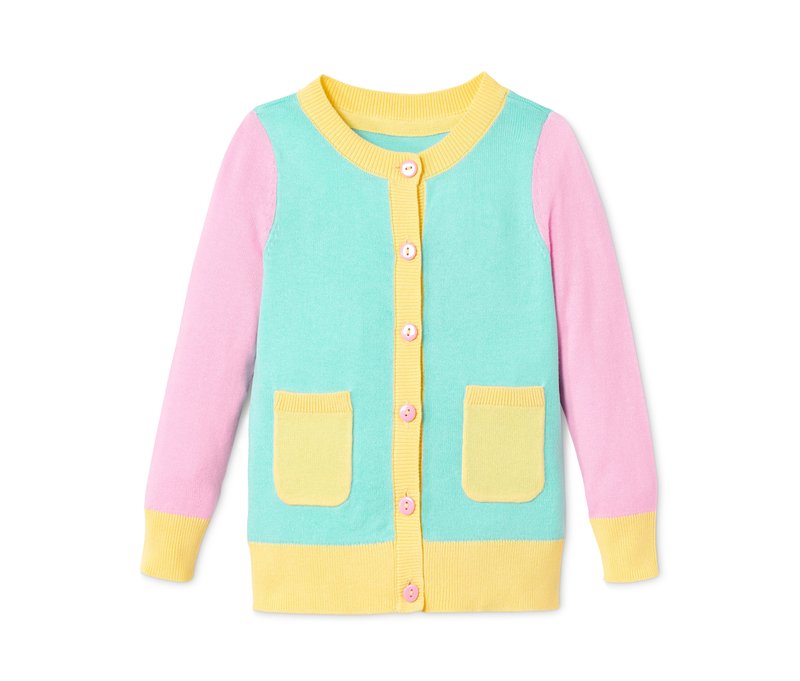 Tchibo - Strickjacke mit Bio-Baumwolle - Mädchen - Gr. 98/104 - türkis