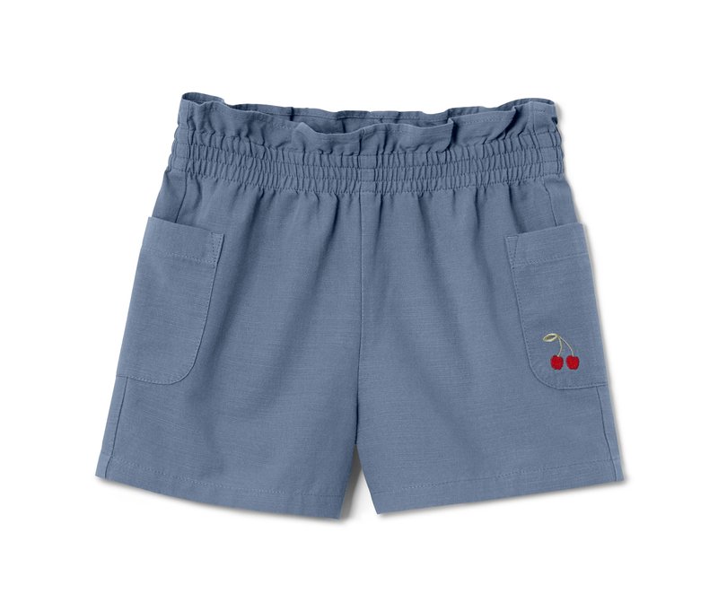 Tchibo - Paperbag-Shorts - Mädchen - Gr. 122/128 - blau