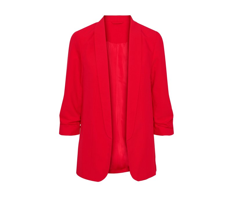 Tchibo - Blazer mit gerafften Ärmeln - Damen - Gr. 46 - rot