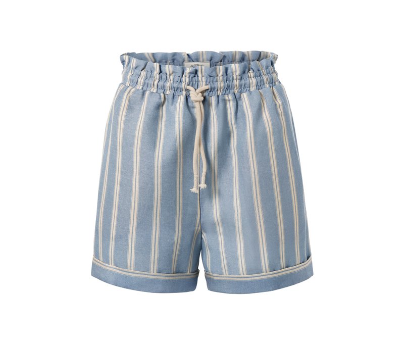 Tchibo - Shorts aus Leinenmix - Damen - Gr. 38 - blau/gestreift