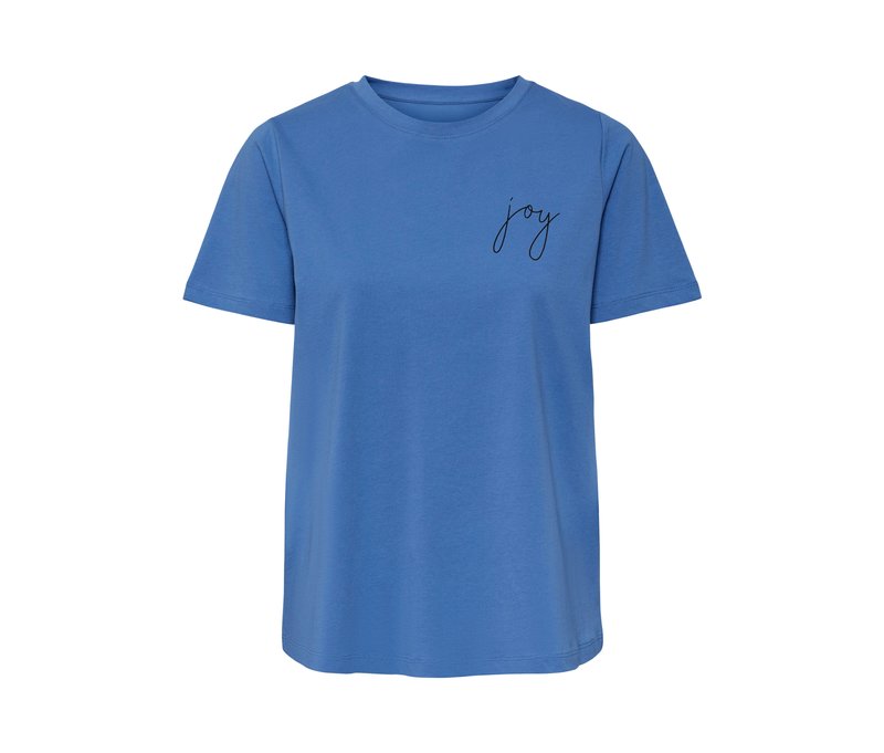 Tchibo - T-Shirt mit Wording-Print - Damen - Gr. L - blau