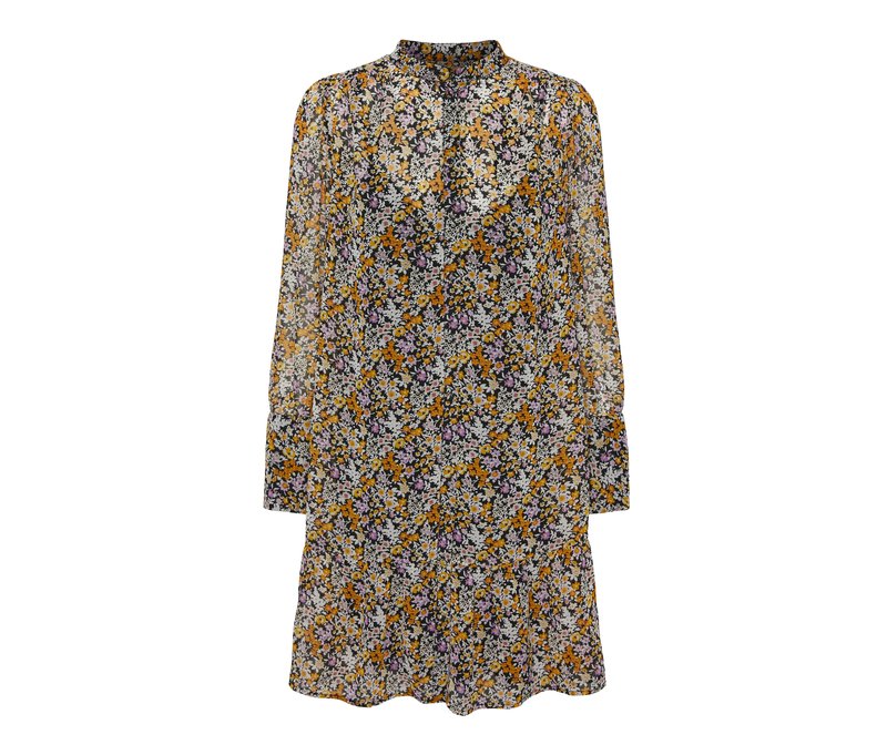 Tchibo - Blusenkleid mit Print - Damen - Gr. 42 - schwarz