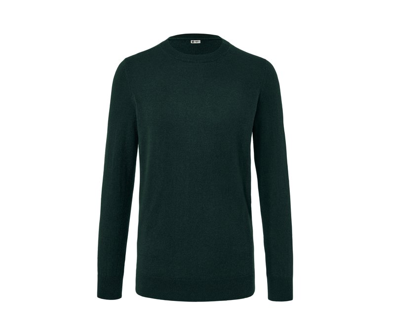 Tchibo - Cashmere-Pullover mit Rundhalsausschnitt - Herren - Gr. M - dunkelgrün