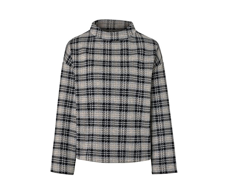 Tchibo - Kariertes Sweatshirt - Damen - Gr. XXL - weiß/kariert