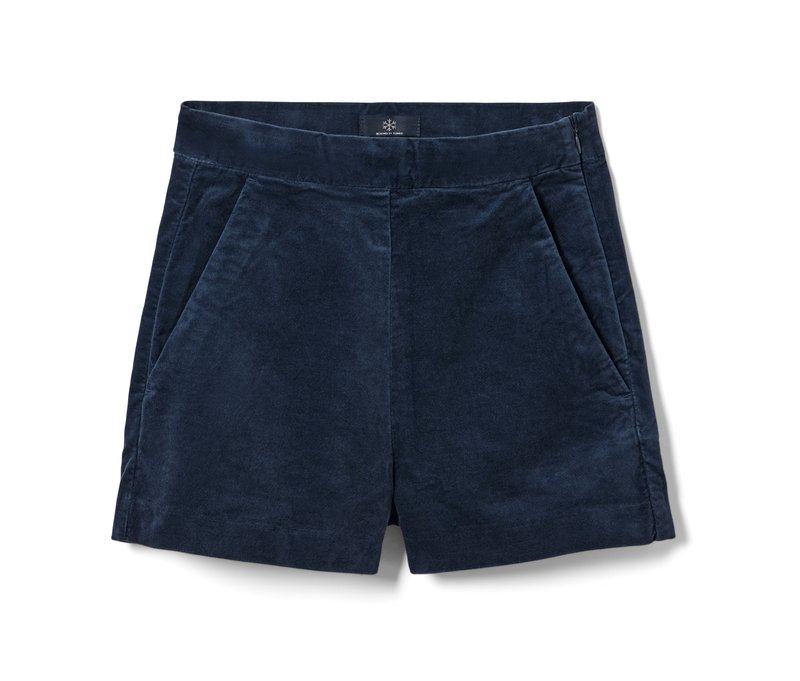 Tchibo - Kinder-Samtshorts - Mädchen - Gr. 146/152 - blau