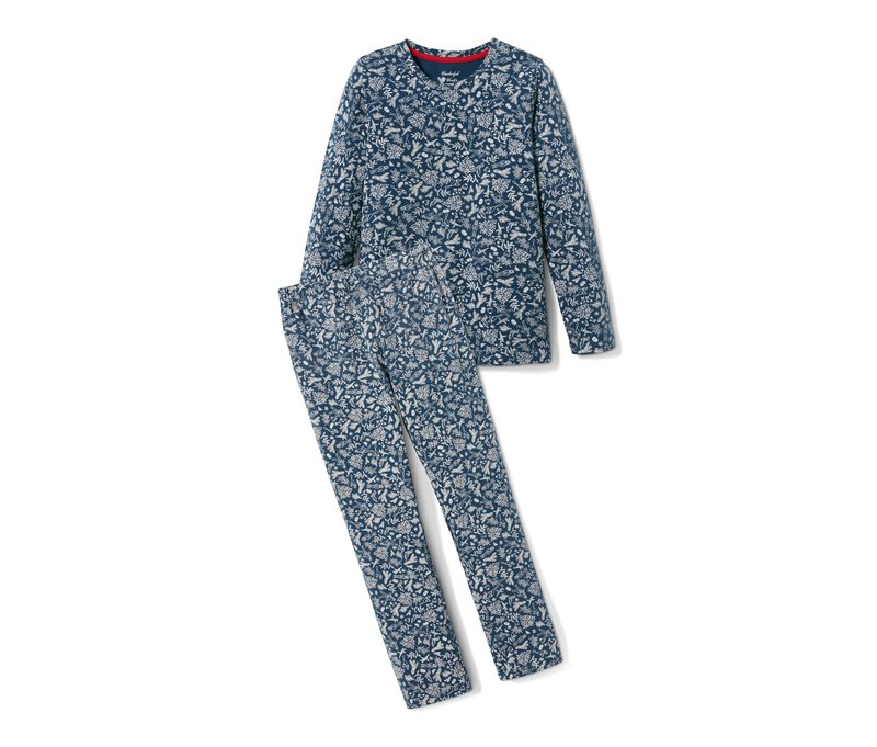 Tchibo - Kinderpyjama - Mädchen - Gr. 170/176 - weiß/print