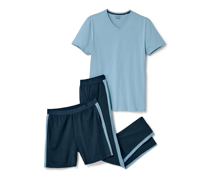 Tchibo - 3-teiliges Pyjama-Set - Herren - Gr. M - dunkelblau