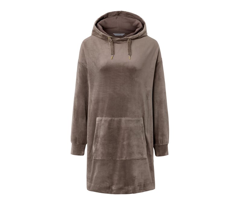 Tchibo - Loungewear-Kleid - Damen - Gr. M - taupe