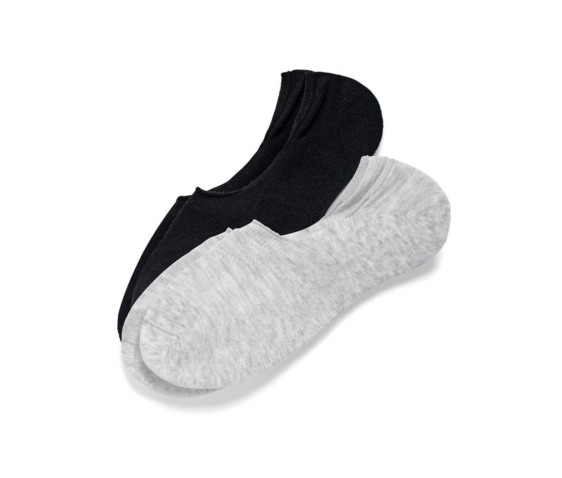 Tchibo - 2 Paar Sport-Füßlinge - Herren - Gr. 39-42 - hellgrau