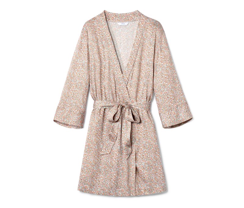 Tchibo - Kimono-Morgenmantel - Damen - Gr. M - mehrfarbig/print