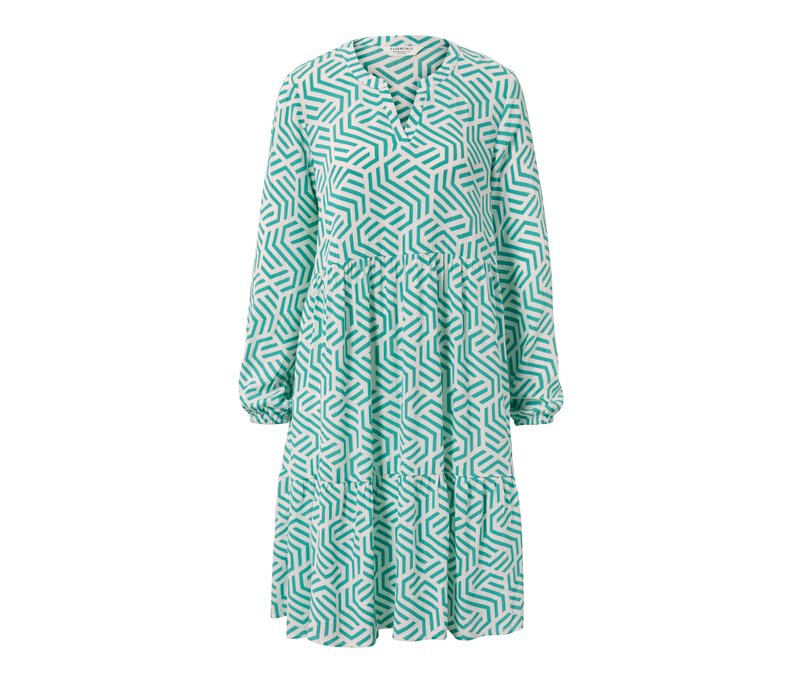 Tchibo - Bedrucktes Webkleid - Damen - Gr. 46 - creme