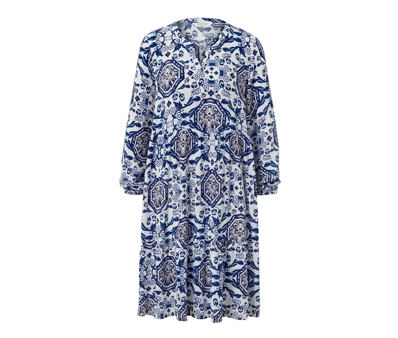 Tchibo - Bedrucktes Webkleid - Damen - Gr. 40 - weiß