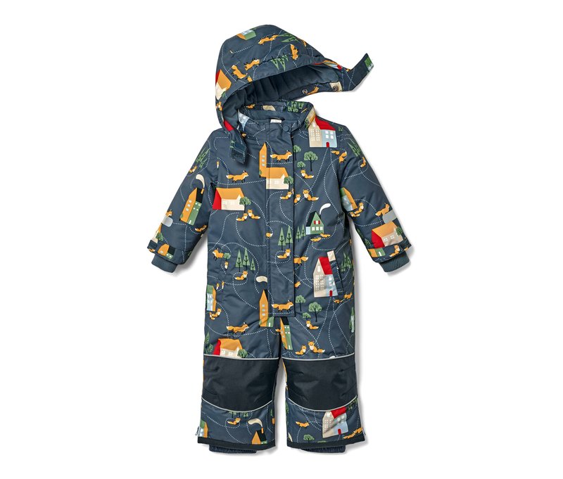 Tchibo - Kleinkind-Schneeanzug - Gr. 86/92 - blau/print