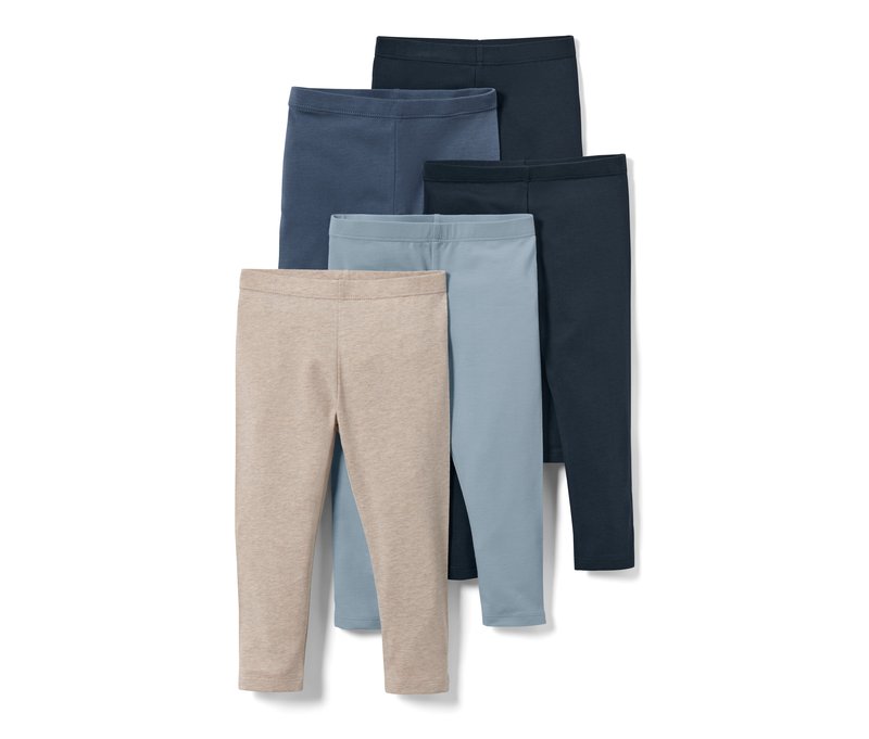 Tchibo - 5 Kinder-Leggings - Gr. 122/128 - dunkelblau