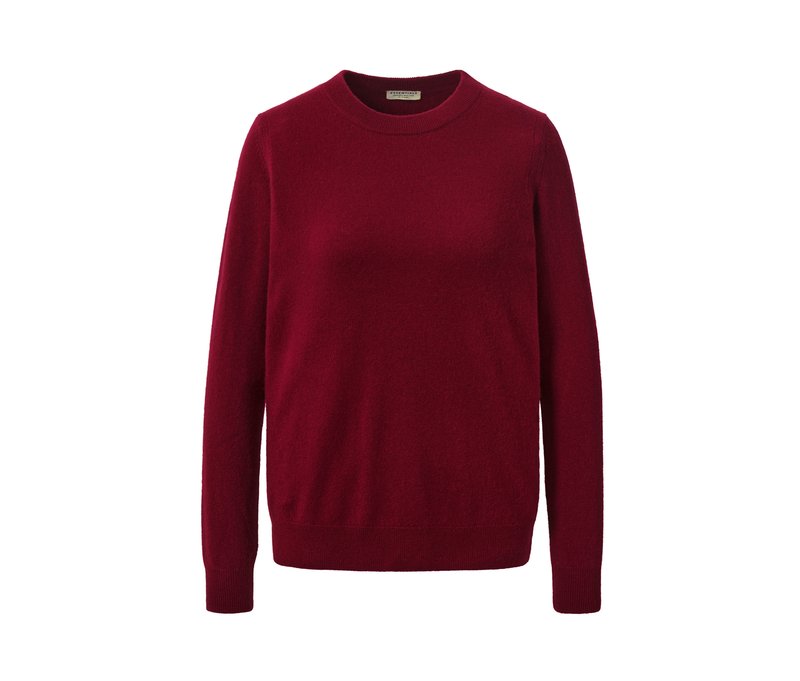 Tchibo - Feinstrickpullover mit Cashmere - Damen - Gr. S - bordeaux