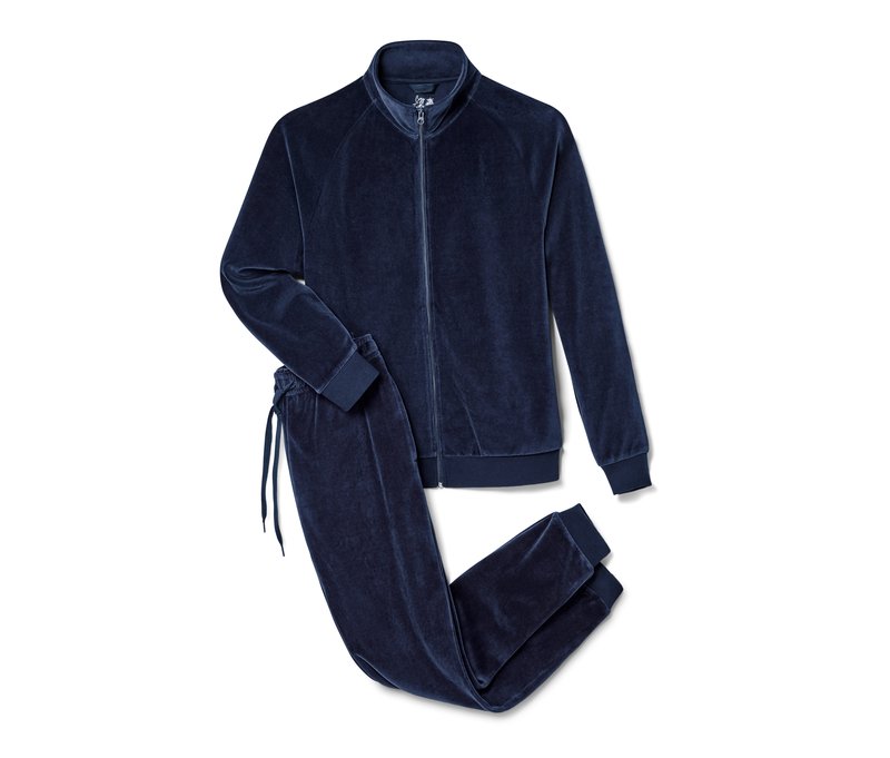 Tchibo - Nicki-Homewear-Anzug - Herren - Gr. M - dunkelblau