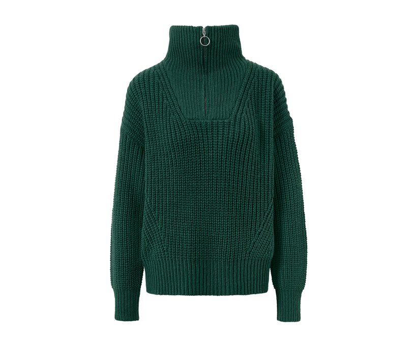 Tchibo - Grobstrick-Troyer - Damen - Gr. XL - dunkelgrün