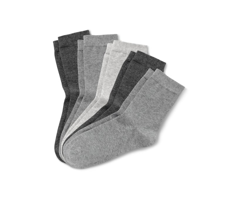 Tchibo - 5 Paar Socken - Damen - Gr. 35-38 - dunkelgrau