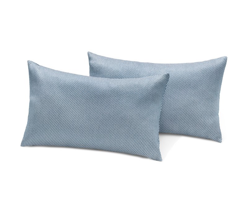 Tchibo - 2 Outdoor-Kissen mit Webstruktur - graublau