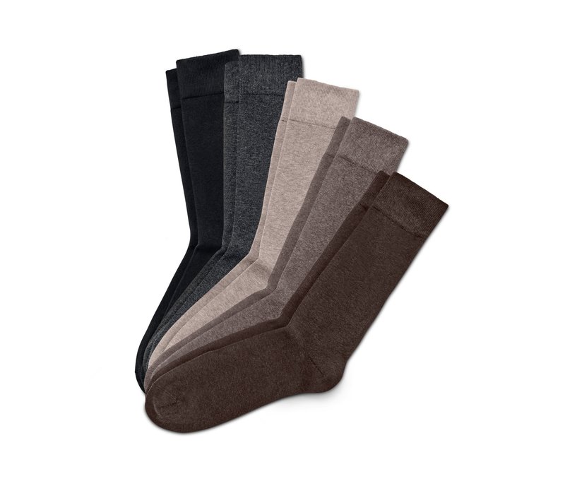 Tchibo - 5 Paar Socken - Herren - Gr. 41-43 - hellbraun