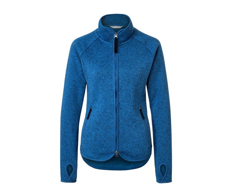Tchibo - Strickfleece-Jacke - Damen - Gr. L - blau